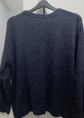 Nakışlı Lacivert Kadın Triko Kazak - Görsel 3