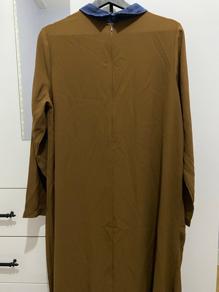 Uzun Kollu kahverengi Kadın Tunik - Görsel 3