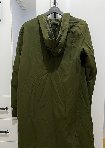 Kadın Haki Uzun Fermuarlı Ceket - Görsel 5