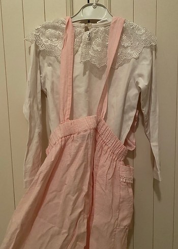 Pembe Bohem Nakışlı Kız Elbisesi - Görsel 4