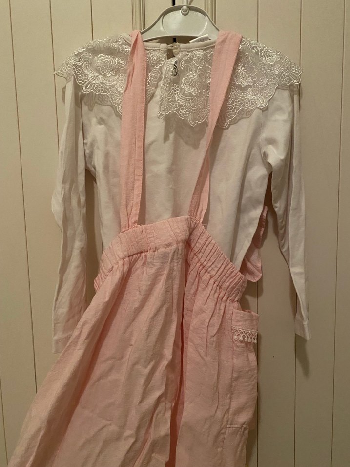 Pembe Bohem Nakışlı Kız Elbisesi - Görsel 4