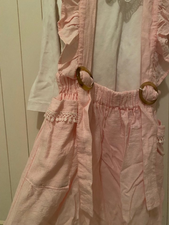 Pembe Bohem Nakışlı Kız Elbisesi - Görsel 2