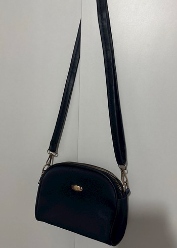 Lacivert Deri Kadın Omuz Çantası - Görsel 3