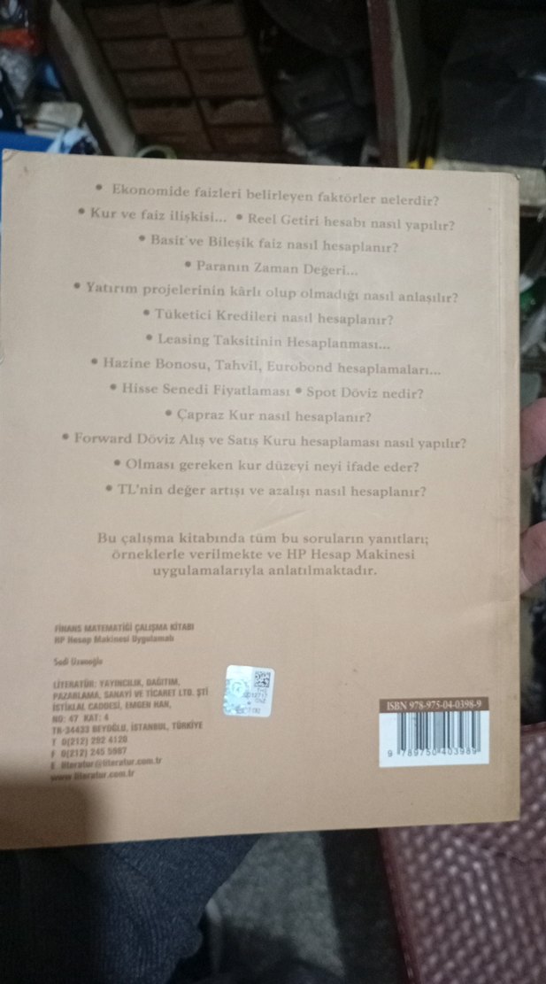 Finans Matematiği Çalışma Kitabı - HP Hesap Makinesi - Görsel 2