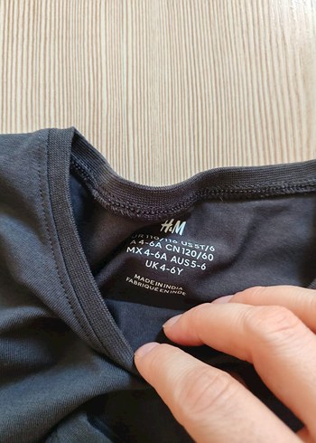 h&m Kız Çocuk Siyah Uzun Kollu Basic Tişört - Görsel 2