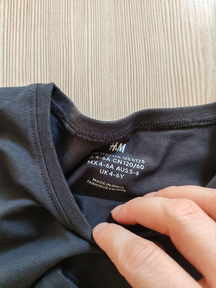 h&m Kız Çocuk Siyah Uzun Kollu Basic Tişört - Görsel 2