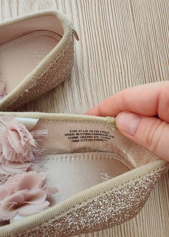 h&m Kız Çocuk Bej Fırfırlı Babet Ayakkabı - Görsel 7