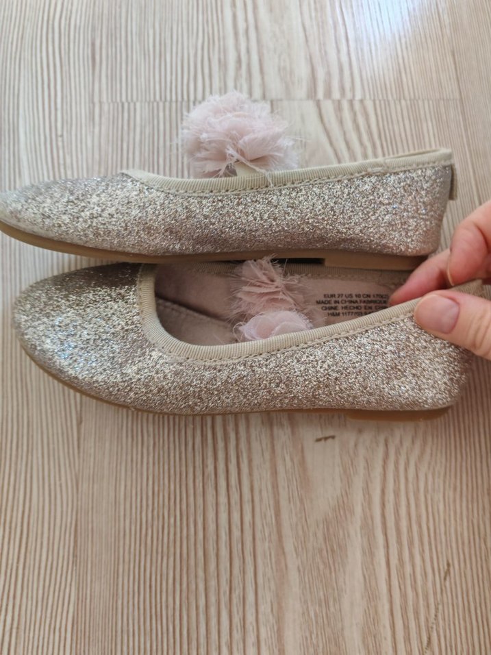 h&m Kız Çocuk Bej Fırfırlı Babet Ayakkabı - Görsel 2