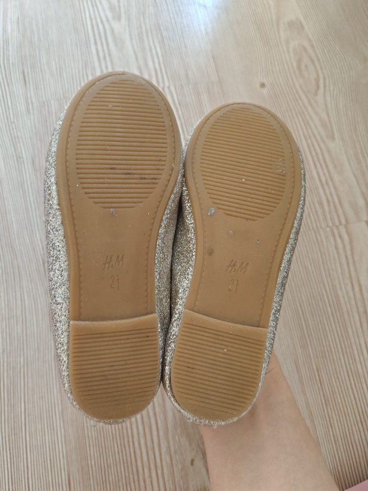 h&m Kız Çocuk Bej Fırfırlı Babet Ayakkabı - Görsel 4