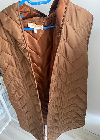 Düğmeli Kahverengi Kadın Yelek - Görsel 3