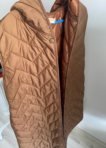 Düğmeli Kahverengi Kadın Yelek - Görsel 2