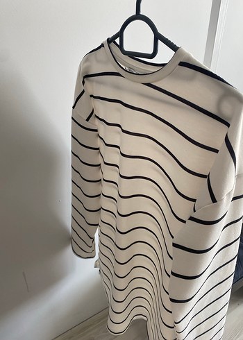 Çizgili Uzun Kollu Hamile Tişörtü - Görsel 2