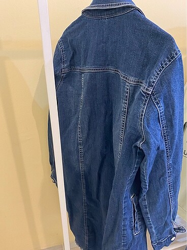 Uzun kot ceket - Görsel 5