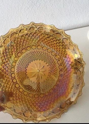 Parlak Çok Renkli Tie-Dye Desenli Tabak - Görsel 2