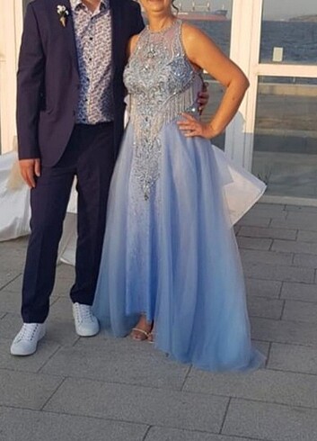 Full taşlı elbise - Görsel 6