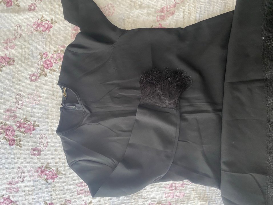 Siyah ipli  Uzun Kollu Gotik Elbise - Görsel 3