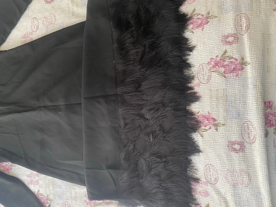 Siyah ipli  Uzun Kollu Gotik Elbise - Görsel 2