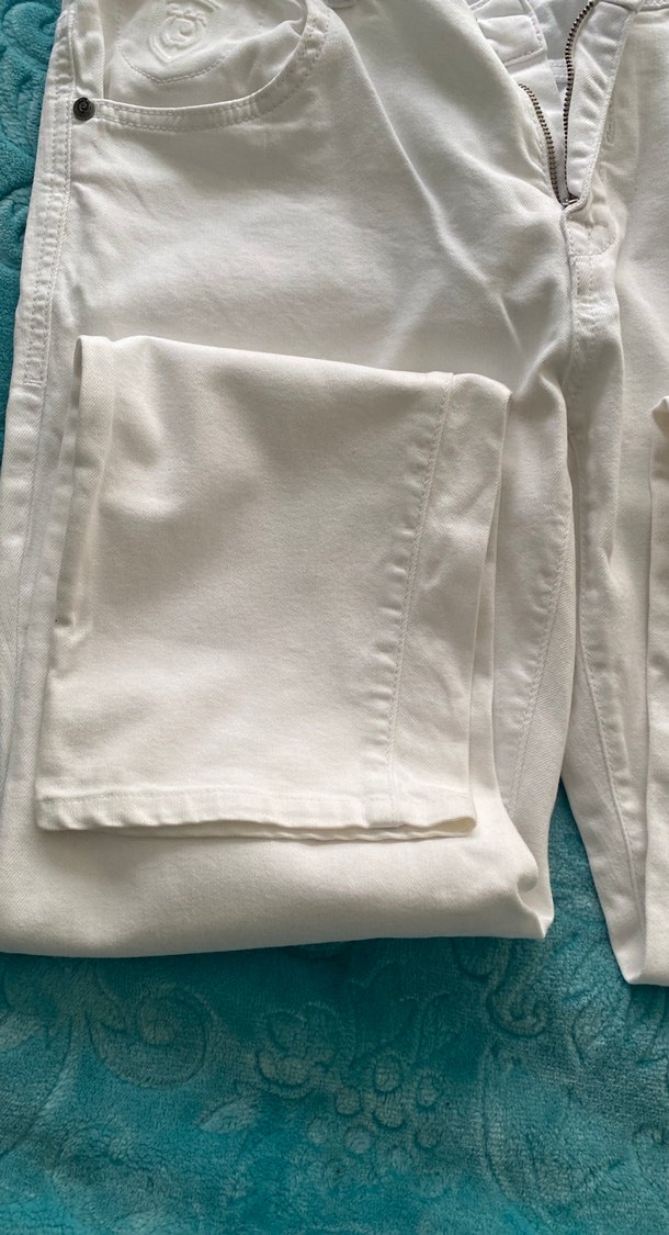 Beyaz kot pantolon erkek - Görsel 2