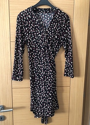 Mango Desenli Mini Elbise Anvelop