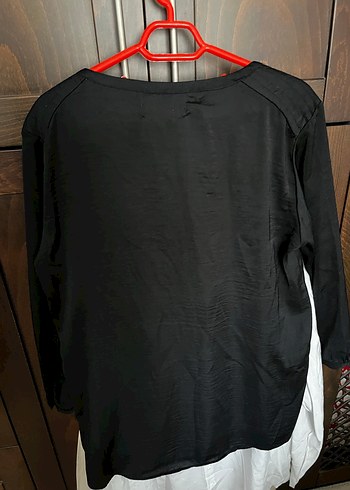 Pull and Bear Siyah Uzun Kollu Salaş Kadın Bluz