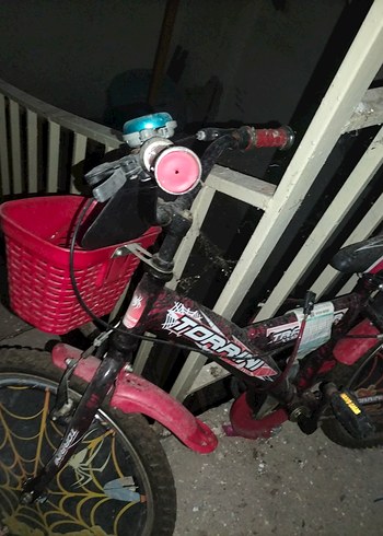 Renkli kırmızı Çocuk Bisikleti Sepetli - Görsel 2