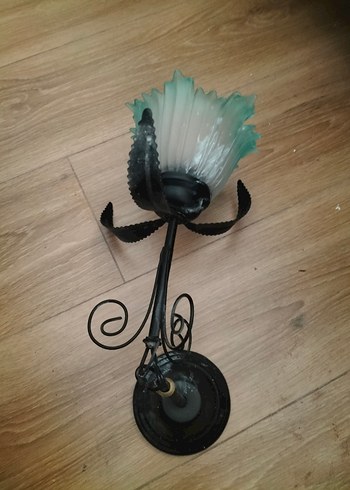 Bej Çiçek Desenli Sarkıt Lamba - Görsel 6