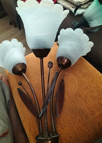 Bej Çiçek Desenli Sarkıt Lamba - Görsel 8