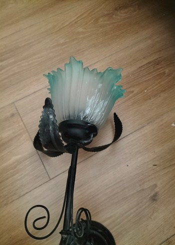 Bej Çiçek Desenli Sarkıt Lamba - Görsel 5