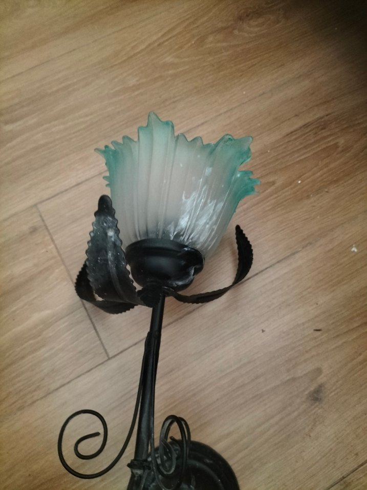 Bej Çiçek Desenli Sarkıt Lamba - Görsel 5