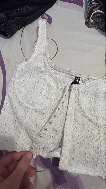 s Beden beyaz Renk H&M crop