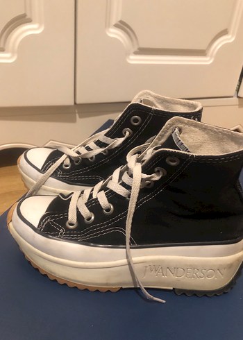 Siyah Yüksek Taban Converse Spor Ayakkabı - Görsel 4