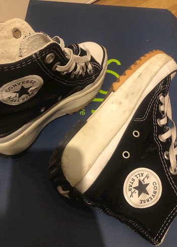 Siyah Yüksek Taban Converse Spor Ayakkabı - Görsel 6