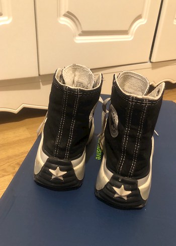 Siyah Yüksek Taban Converse Spor Ayakkabı - Görsel 2