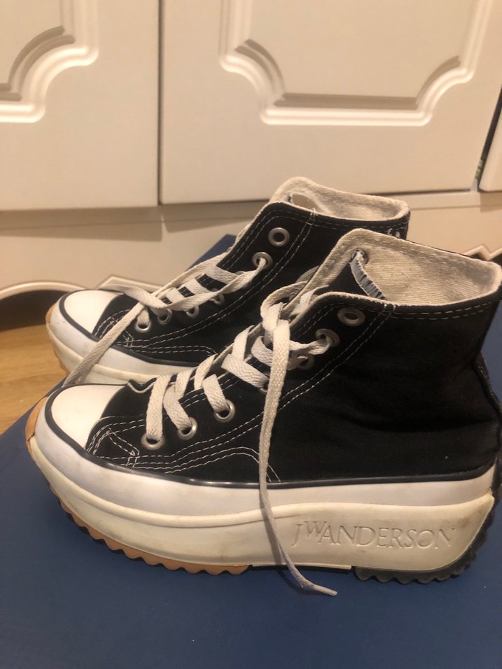 Siyah Yüksek Taban Converse Spor Ayakkabı - Görsel 4