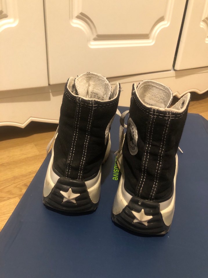 Siyah Yüksek Taban Converse Spor Ayakkabı - Görsel 2