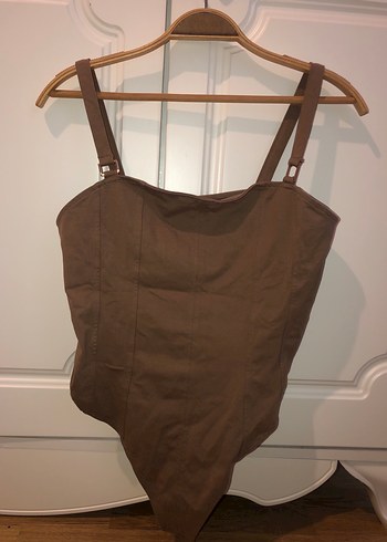 Kahverengi Çıtçıtlı Büstiyer - Görsel 4