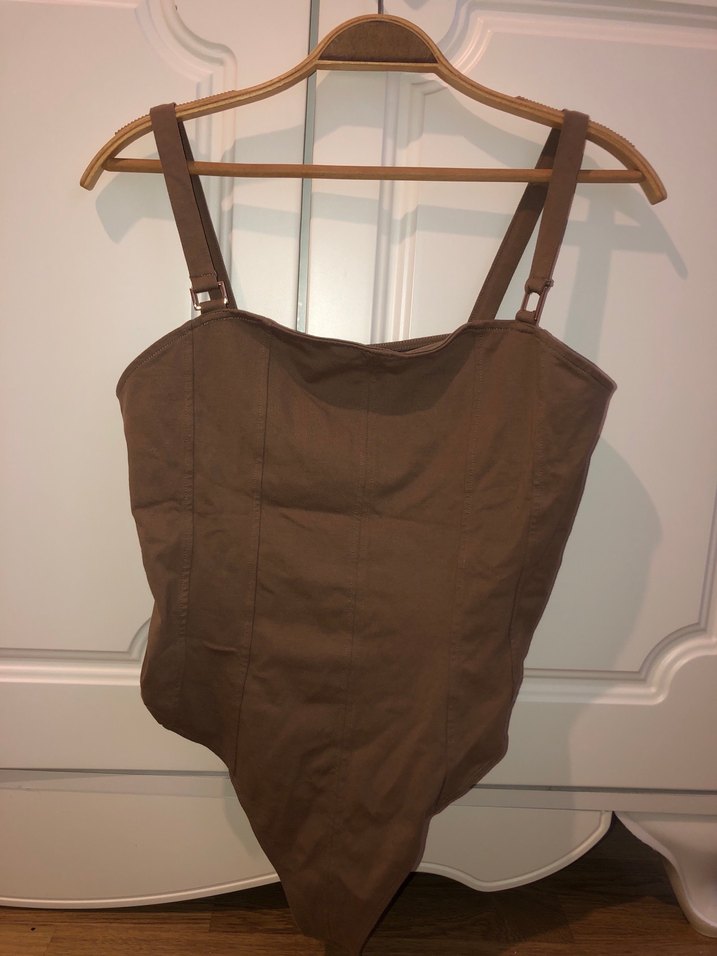 Kahverengi Çıtçıtlı Büstiyer - Görsel 4