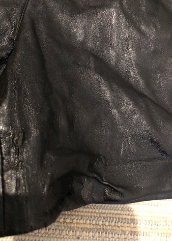 Siyah Deri Şort - Görsel 6