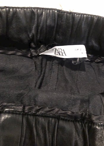 Siyah Deri Şort - Görsel 3