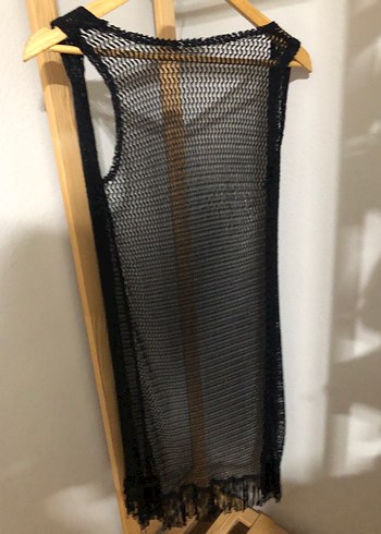 Siyah Pareo Yelek - Görsel 4