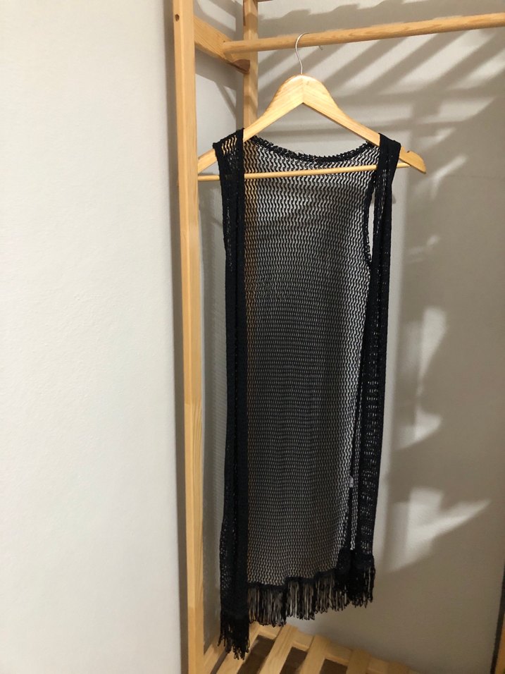 Siyah Pareo Yelek - Görsel 2