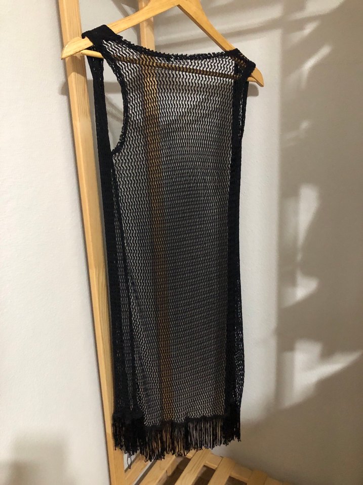 Siyah Pareo Yelek - Görsel 3