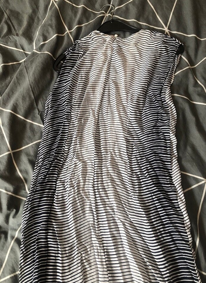 Gri Zebra Desenli Pareo Elbise - Görsel 2