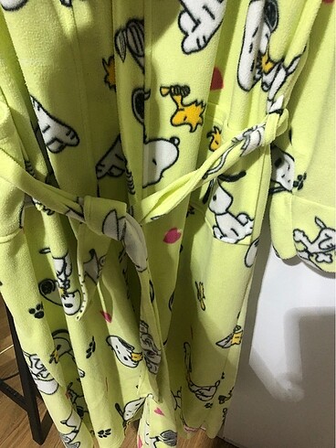 l Beden yeşil Renk Snoopy Sabahlık