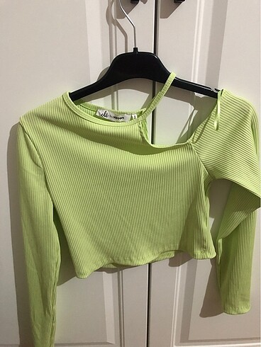 Koton yeşil bluz crop