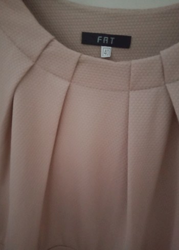 Bej Piliseli Midi Kadın Elbise - Görsel 2