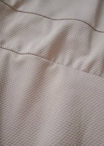 Bej Piliseli Midi Kadın Elbise - Görsel 4