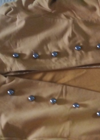 sarı Düğmeli Kadın Ceket - Görsel 4