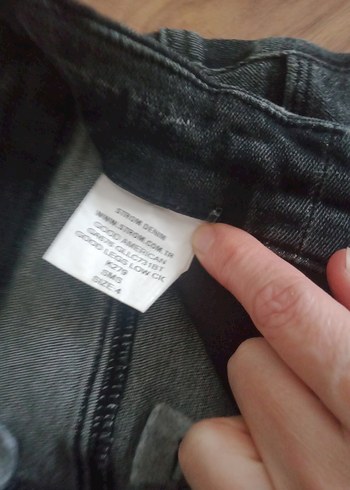 Gri Kadın Kot Pantolon Yırtık Detaylı - Görsel 6