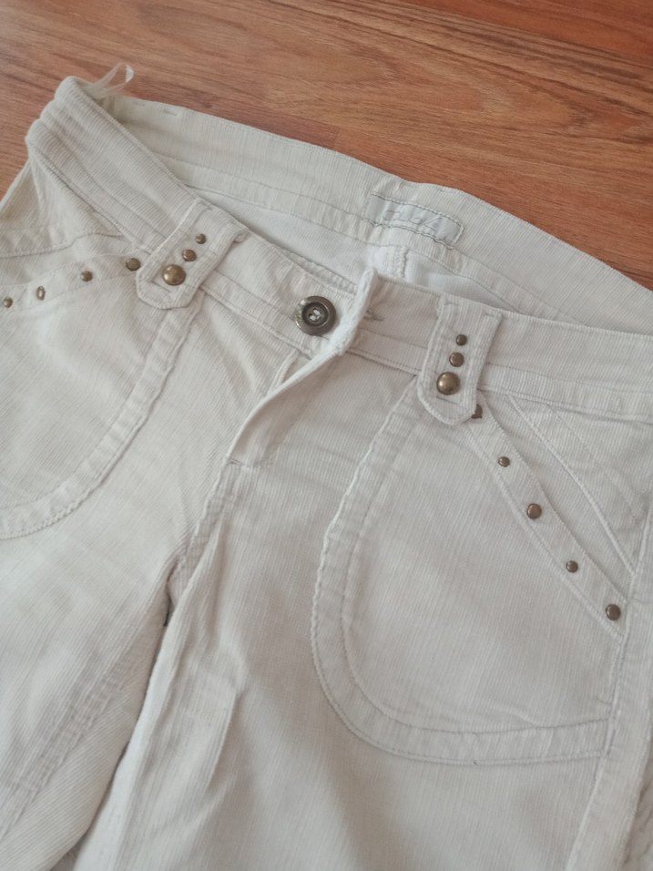 Bej Kadın Süet Kemerli Pantolon - Görsel 5